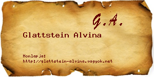 Glattstein Alvina névjegykártya
